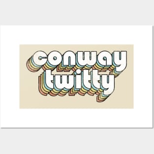 Conway Twitty - Retro Rainbow Letters Posters and Art